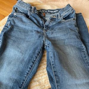 Children place straight jeans